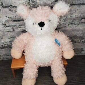 The Manhattan Toy Company, Curly Q's Stuffed Animal Pink Deer Plush Fluffy Fox